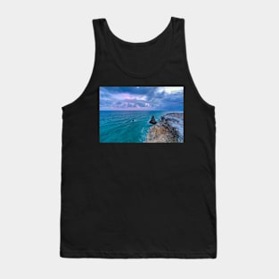 Sunset at Los Morrillos Lighthouse, Cabo Rojo, Puerto Rico Tank Top